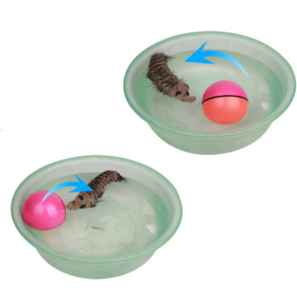 Electric Beaver Weasel Rolling Ball Pet Dog Cat Interactive Chasing Toys Random