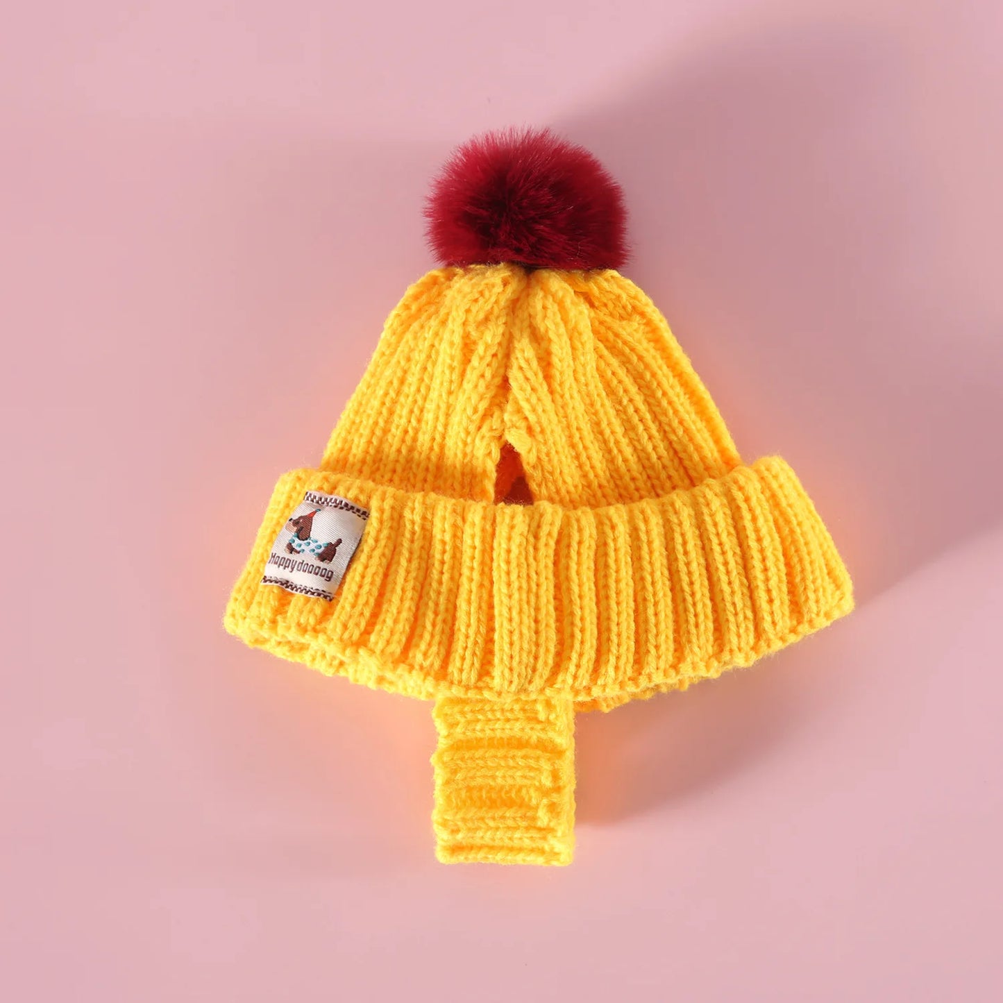 Winter Pet Dog Knitted Hat Ear Exposed Headgear Windproof Fashion Cat Headband Autumn And Winter Fur Ball Pet Dress Up Supplies