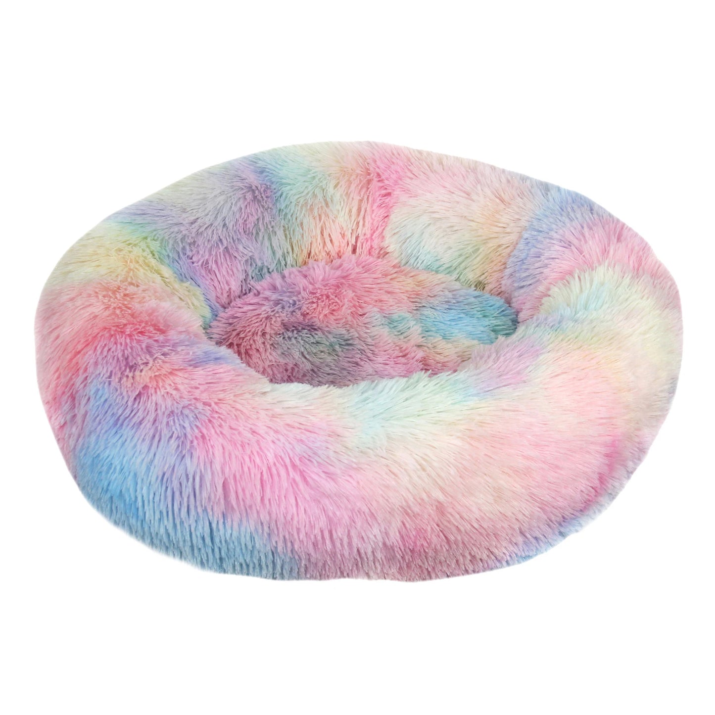 Round Dog Bed House Long Plush Basket Fluffy Sofa Pet Bed for Samll Large Dogs Cat Winter Warm Puppy Cushion Kennel Pet Supplies