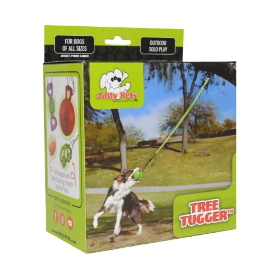 Tree Tugger for Dog Green Tuff Treader Dog Toy with Handle 6 Inches Red Model JTR23 All Breed Sizes-xq
