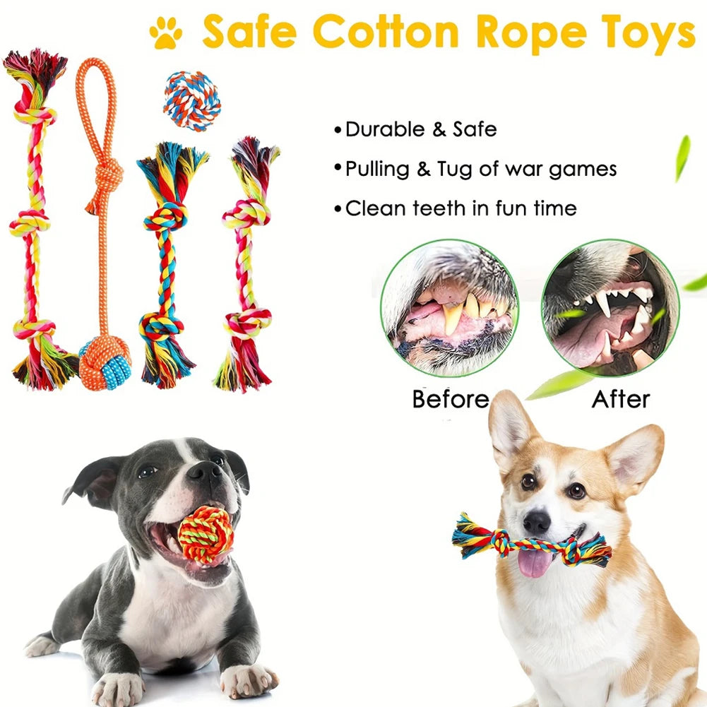 25Pcs Puppy Chew Toys Dog Chew Toys Dog Treat Balls & Squeaky Toy for Small Medium Dogs