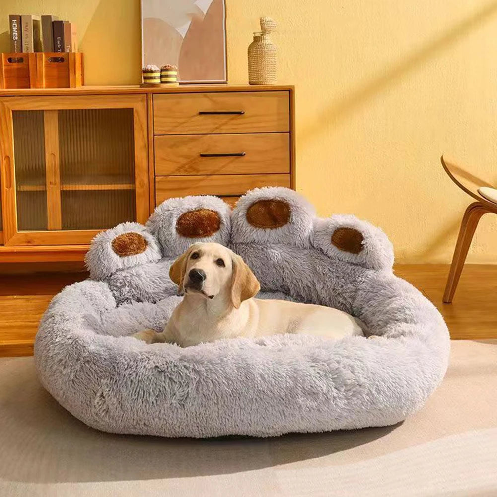 Fluffy Dog Bed Winter Kennel Accessories Pet Products Large Dogs Beds Bedding Sofa Basket Small Mat Cats Big Cushion Puppy