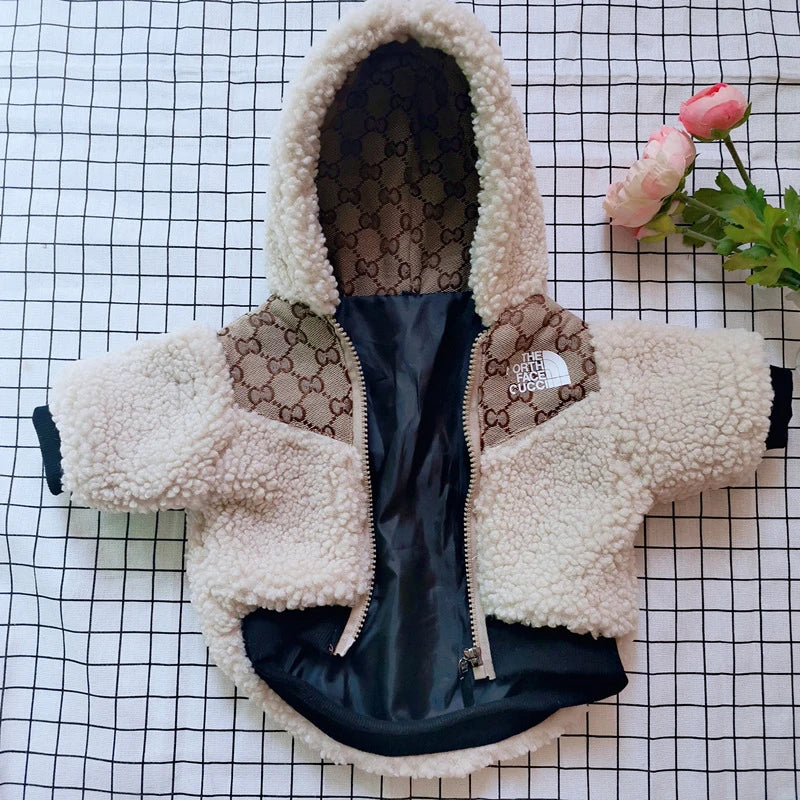 Trendy Brand Pet Coat Foreign Trade Autumn And Winter Warm New Clothes Small Dog Clothing French Combat Teddy Bear Schnauzer