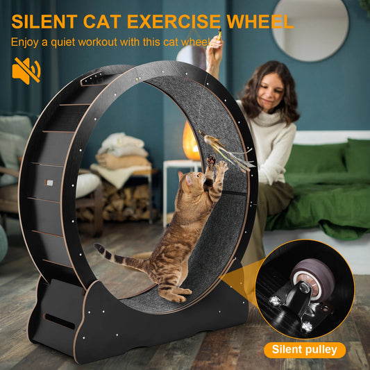 Cat Wheel Cat Treadmill Cat Exercise Wheel Fitness Roller Cat Climbing Frame for Indoor Cats Physical Exercise Activity