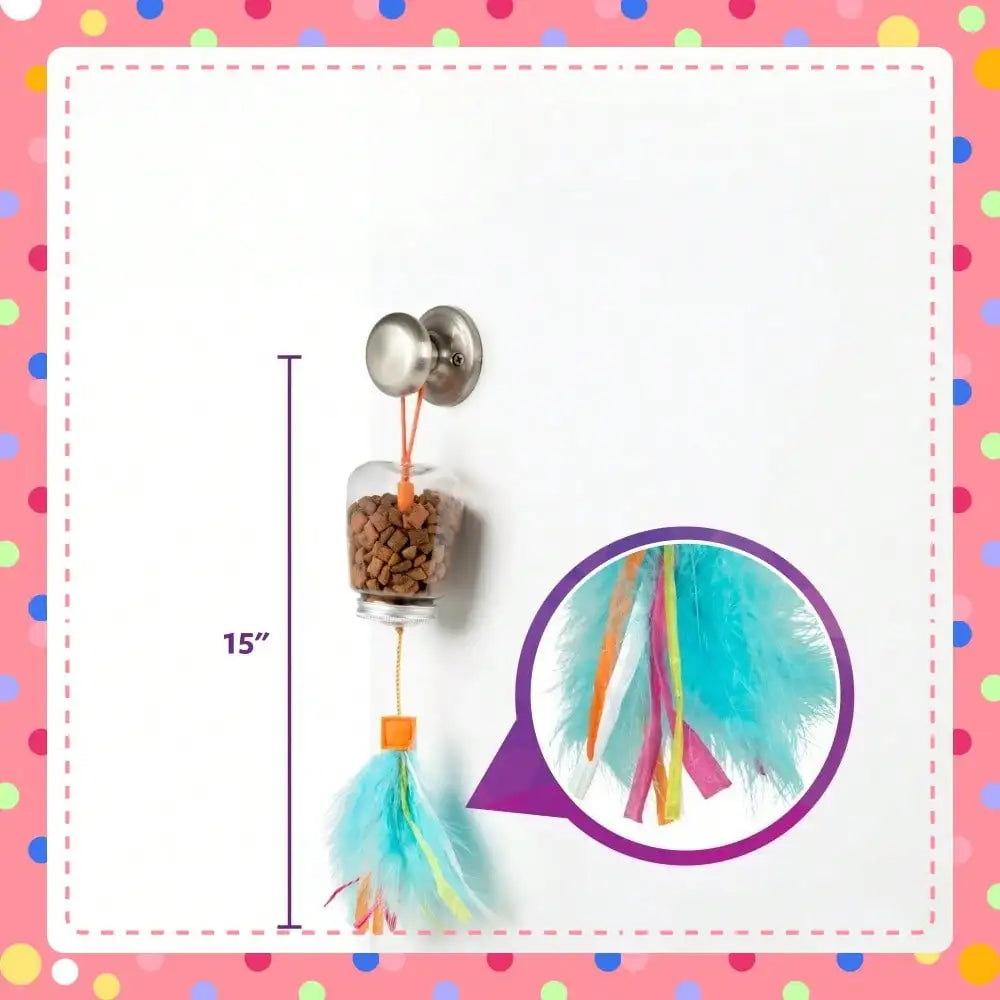 Treat Teaser – Interactive Cat Toy for Prey Play & Treat Dispensing, Multi-Color, Medium