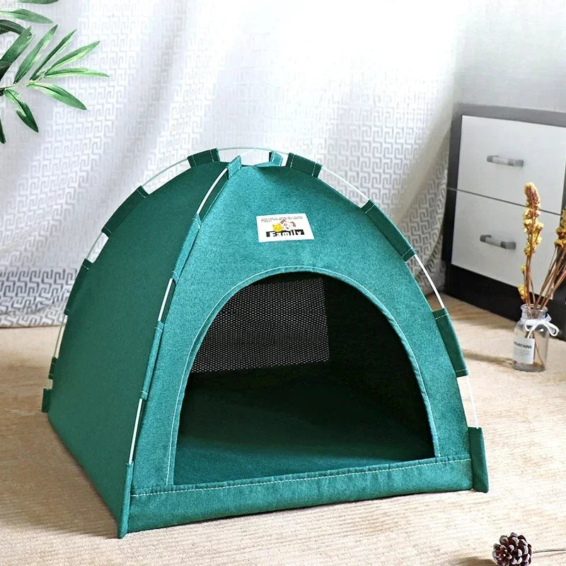Foldable Pet House Pet Tent Four Seasons Universal Cat and Dog Pet Nest Summer Cool Mat Outdoor Portable Foldable Breathable
