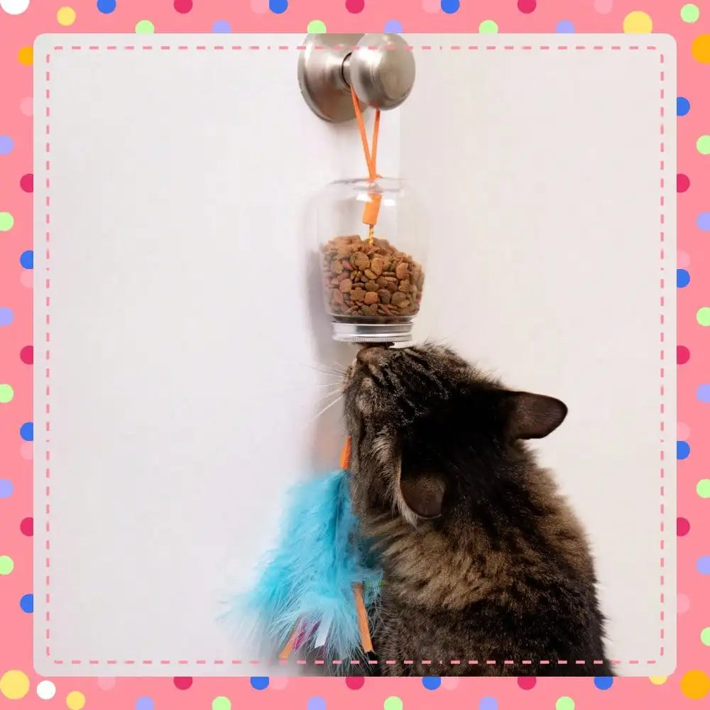 Treat Teaser – Interactive Cat Toy for Prey Play & Treat Dispensing, Multi-Color, Medium