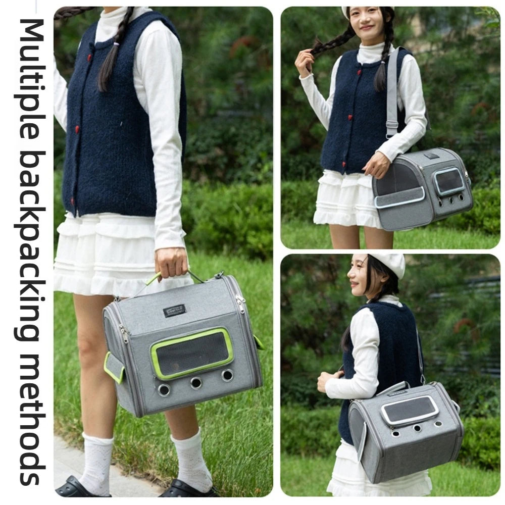 Multifunctional Pet Carrier Bag Portable Breathable Rabbit Outing Tote Shoulder Crossbody for Small Pets