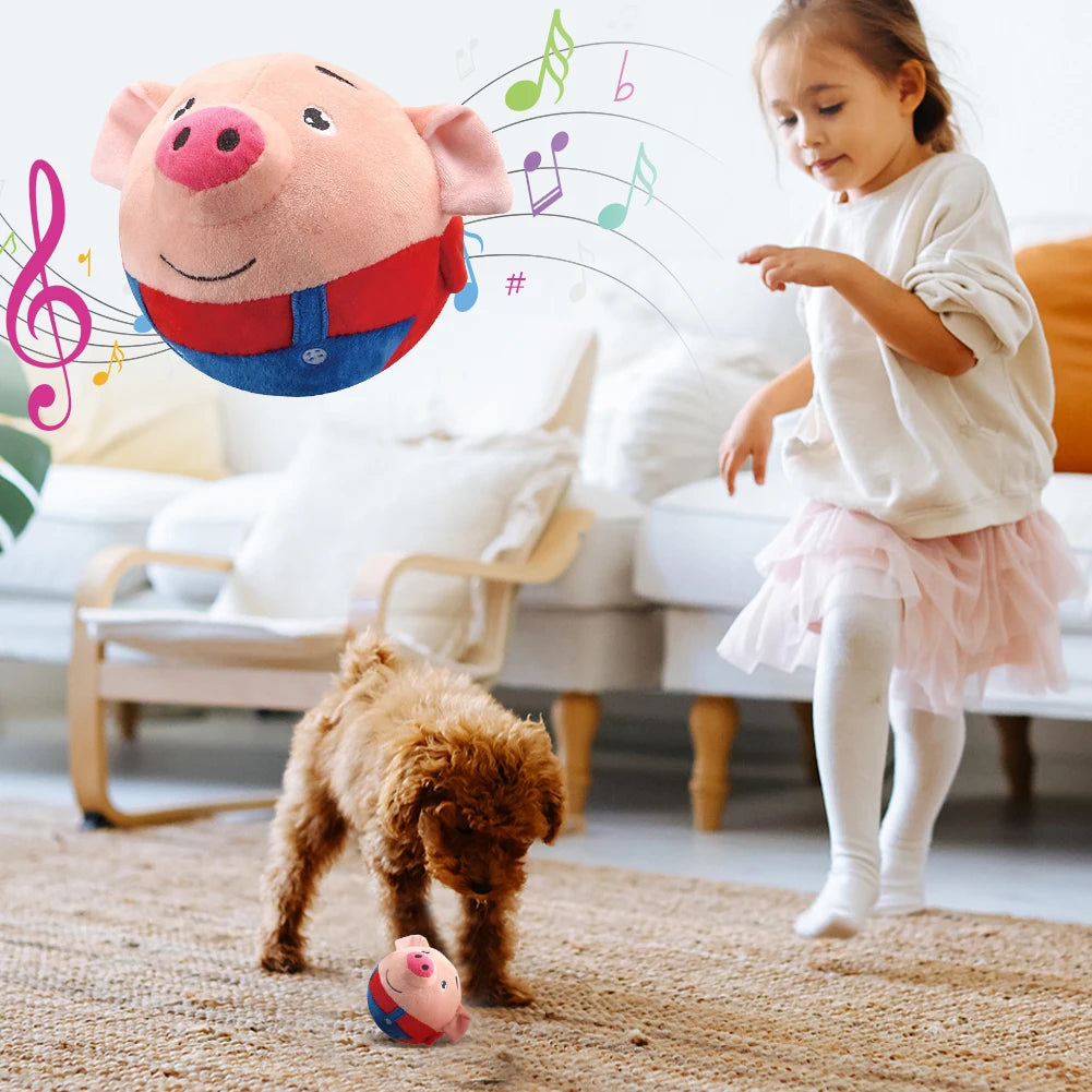 Electric Pet Smart Cat Toy Bite Resistant Funny Interactive Squeaky Toys Self-Moving Chewable for Dog Indoor Playing