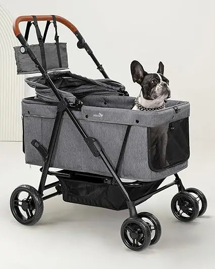 Dog Stroller for Large & Medium Dogs (20–132 lbs), Pet Stroller for 2 Small Dogs, Extra Large Heavy Duty, Foldable & Ventilated