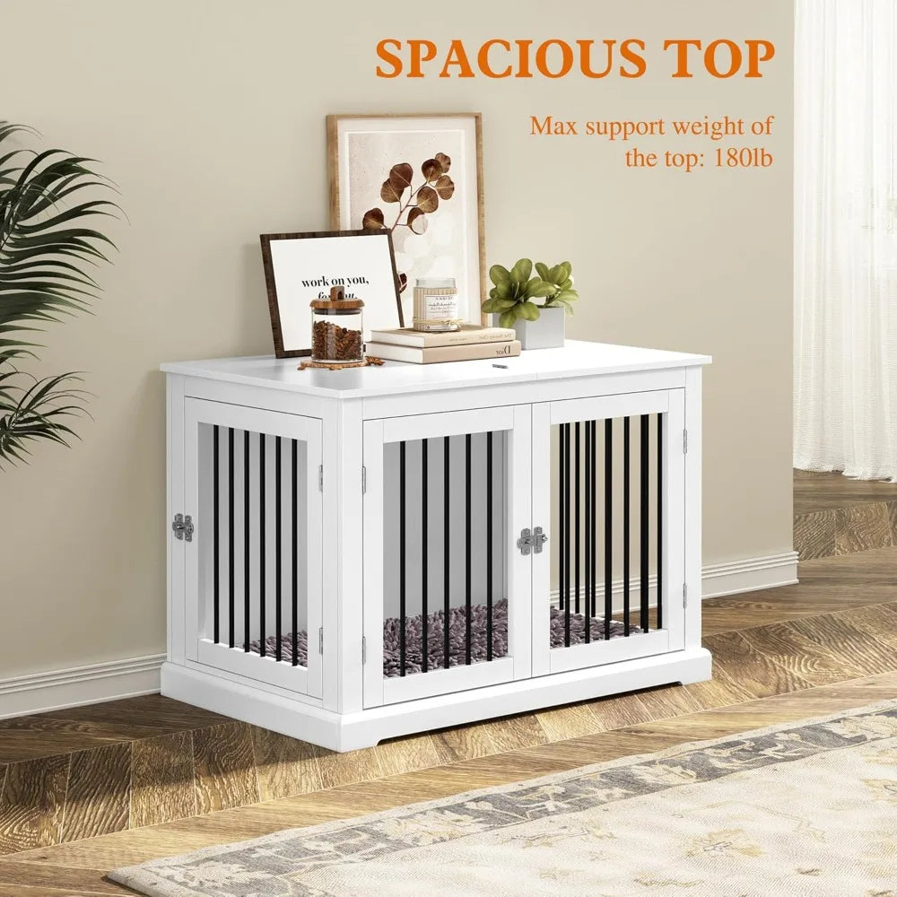 Furniture Style Dog Crate with Cushion, Dog Kennel Medium, Pet Crates, Dog Cage for Small and Medium Dogs