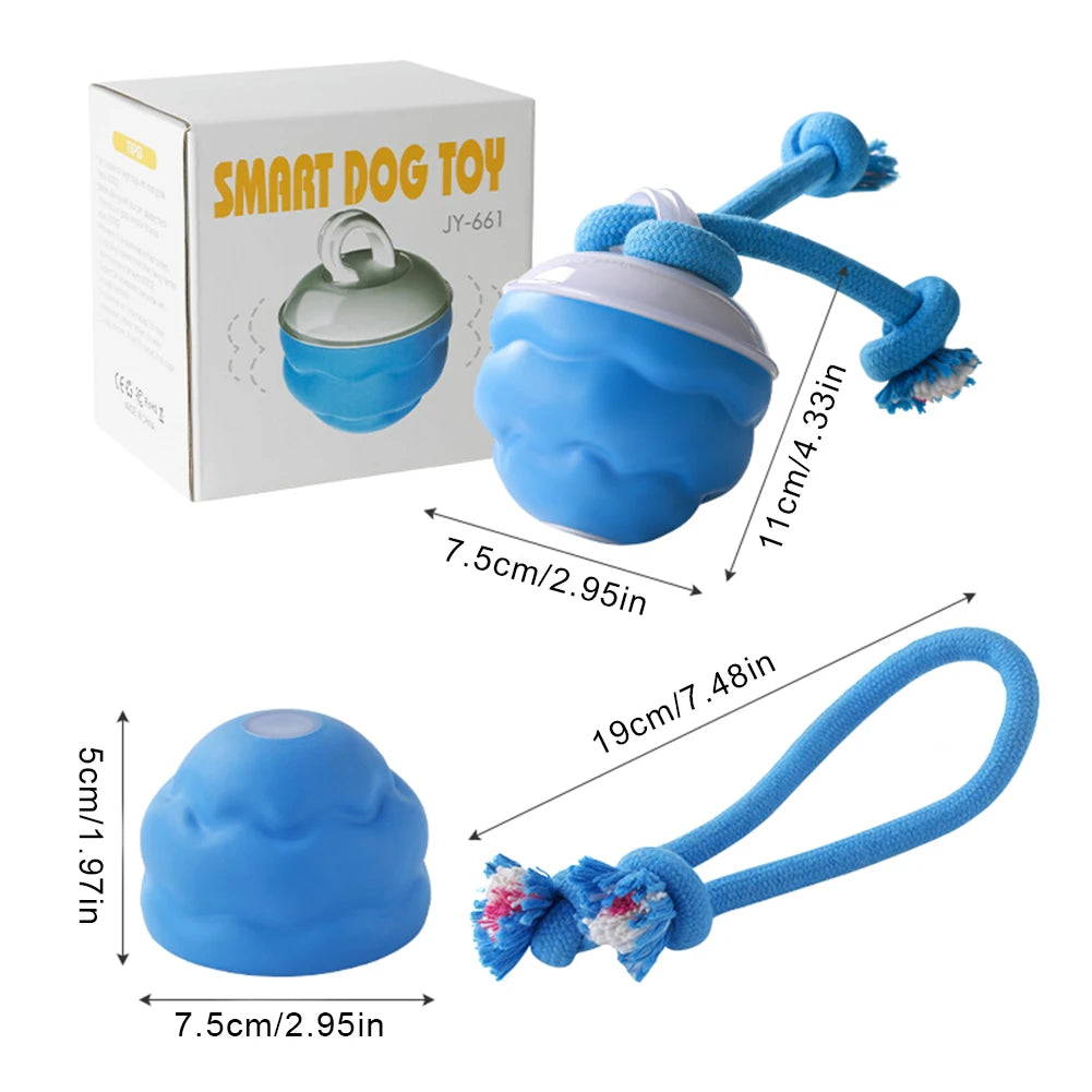 Interactive Dog Toys Ball Electric Rolling Ball with Rope Automatic Bouncing Ball 3 Modes Motion Activate Cat Toy Pet Supplies