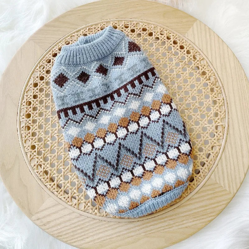 New Luxury Dog Clothes Puppy Knitted Sweater Chihuahua French Bulldog Warm Coat for Small Dog Outfit Jacket Pet Clothing Winter