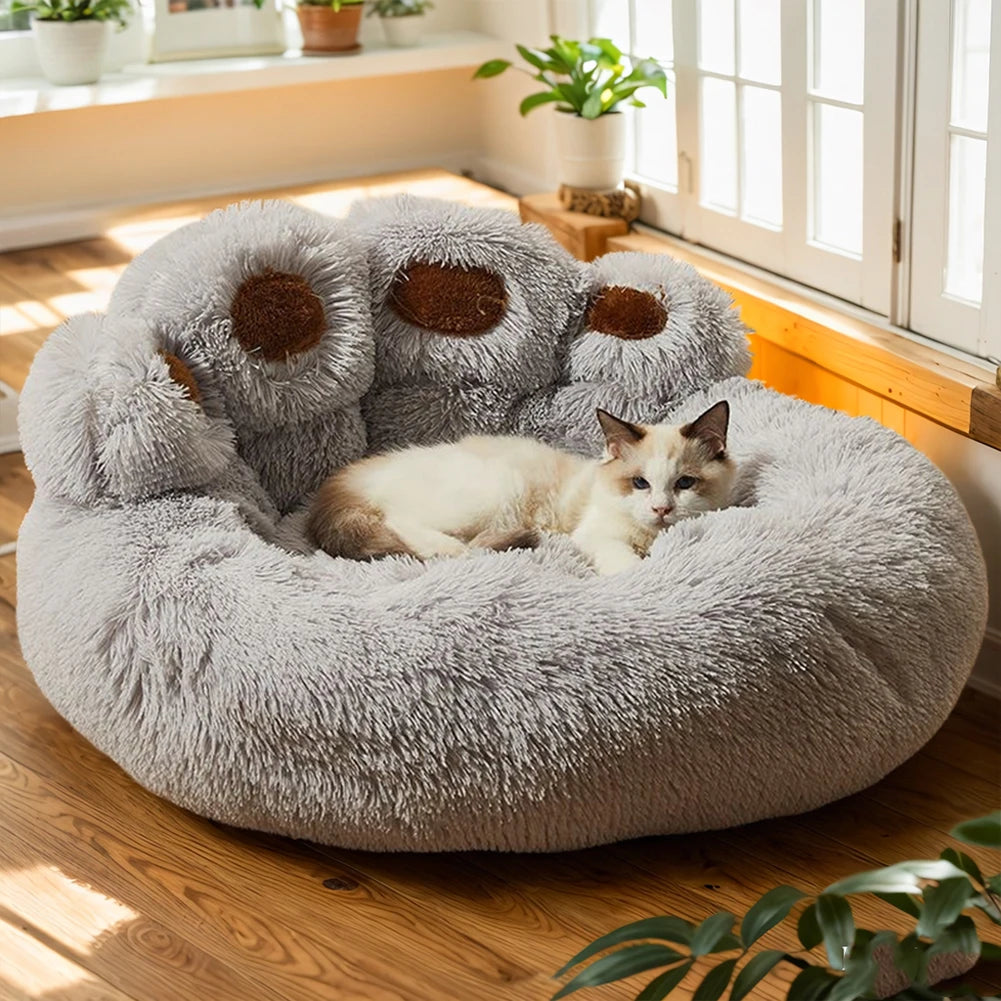 Fluffy Dog Bed Winter Kennel Accessories Pet Products Large Dogs Beds Bedding Sofa Basket Small Mat Cats Big Cushion Puppy