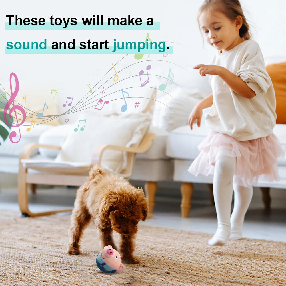 Electric Pet Smart Cat Toy Bite Resistant Funny Interactive Squeaky Toys Self-Moving Chewable for Dog Indoor Playing