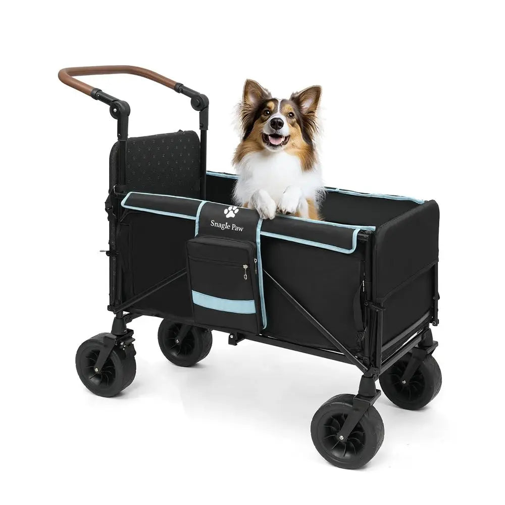 Dog Stroller, Wagon Cart for Medium Large Dogs up to 200lbs | All Terrain Foldable Pet Stroller with Ramp & Tailgate (Extra Spac
