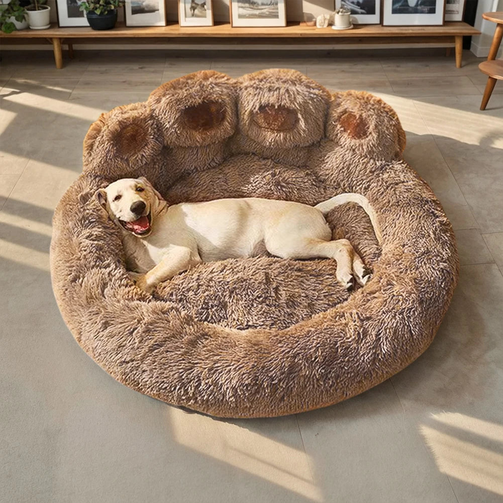 Fluffy Dog Bed Winter Kennel Accessories Pet Products Large Dogs Beds Bedding Sofa Basket Small Mat Cats Big Cushion Puppy