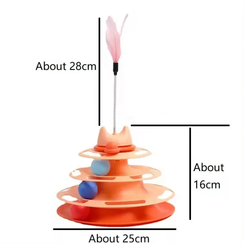Funny Cat Pet Toy Cat Toys Intelligence Triple Play Disc Cat Toy Balls Ball Toys Pets Pink Blue Green Orange Pet Products