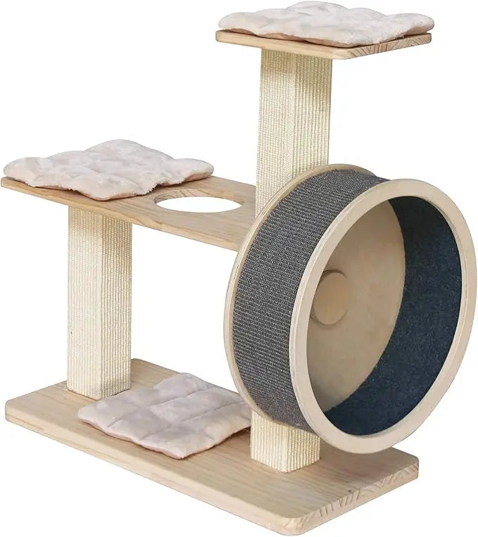 29.5 Spin-Kitty Cat Exercise Wheel - Indoor/Outdoor Treadmill for Running, Spinning, and Scratching