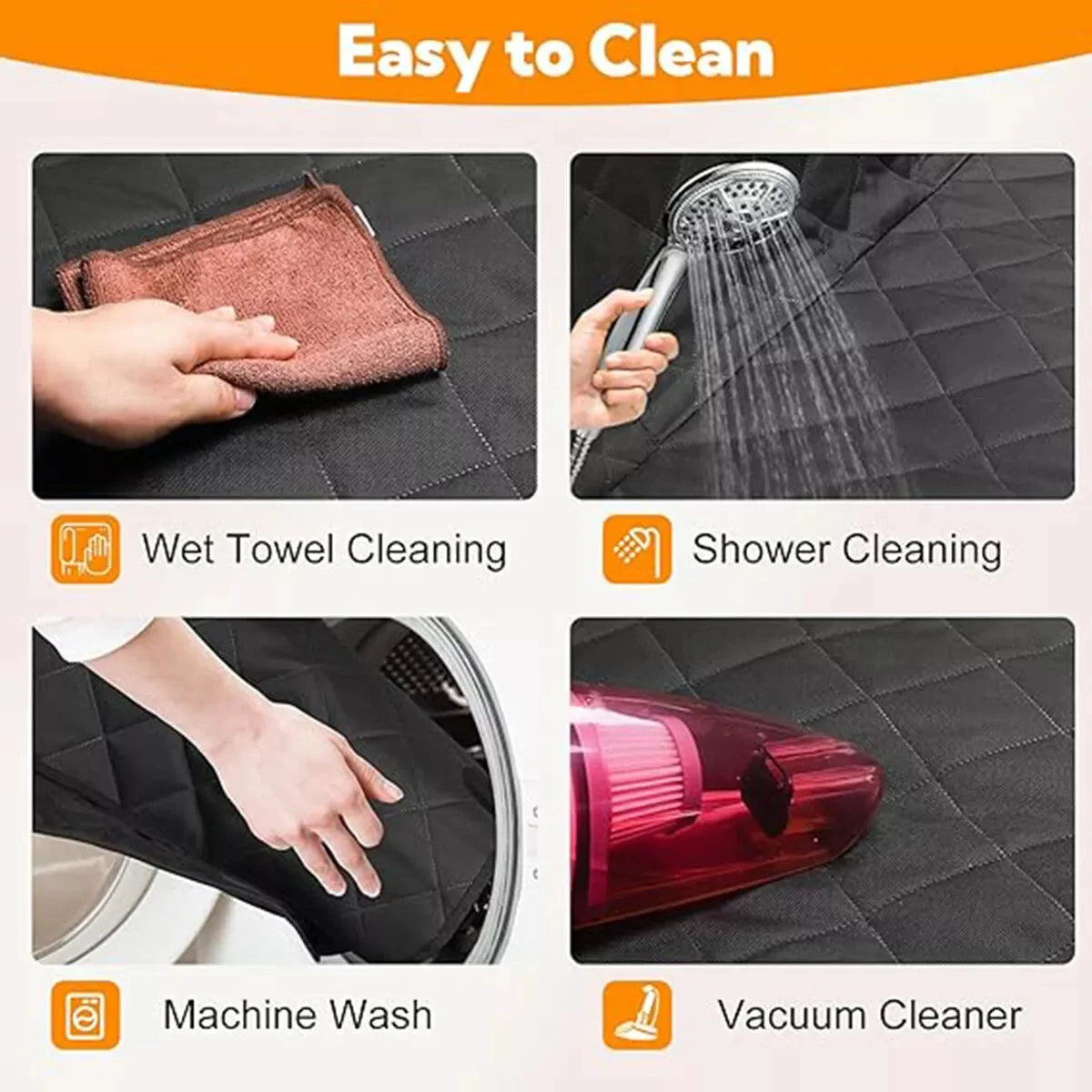 Car Dog Seat Cover for Back Seat Waterproof Auto Rear Pet Seat Protector Mat Nonslip Universal Safety Carrier For Outing Dogs