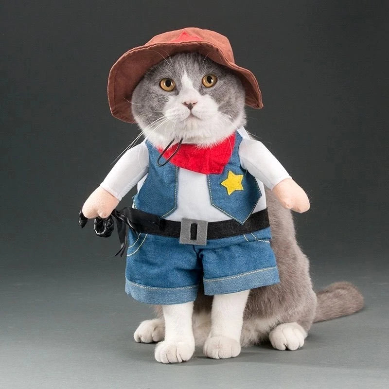 Funny Cat Clothes Dog Cat Cosplays Clothes Pet Jumpsuit Suit Dog Dress Chihuahua French Bulldog Dog Outfits Clothing