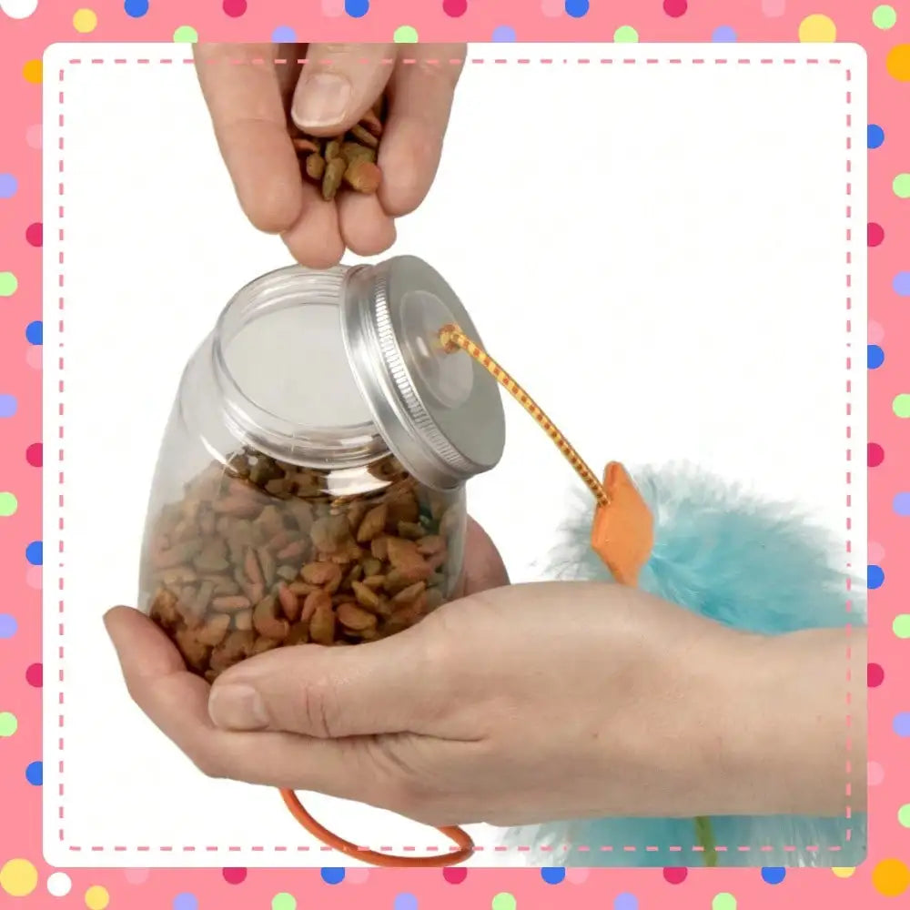 Treat Teaser – Interactive Cat Toy for Prey Play & Treat Dispensing, Multi-Color, Medium