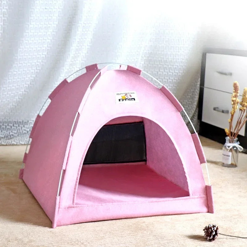 Foldable Pet House Pet Tent Four Seasons Universal Cat and Dog Pet Nest Summer Cool Mat Outdoor Portable Foldable Breathable