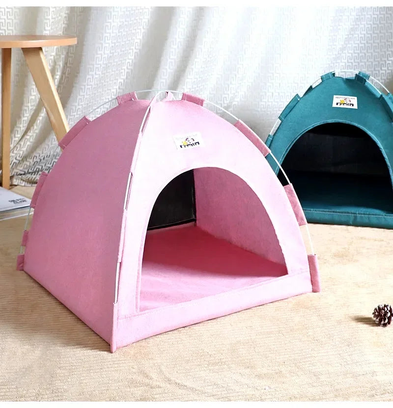 Foldable Pet House Pet Tent Four Seasons Universal Cat and Dog Pet Nest Summer Cool Mat Outdoor Portable Foldable Breathable