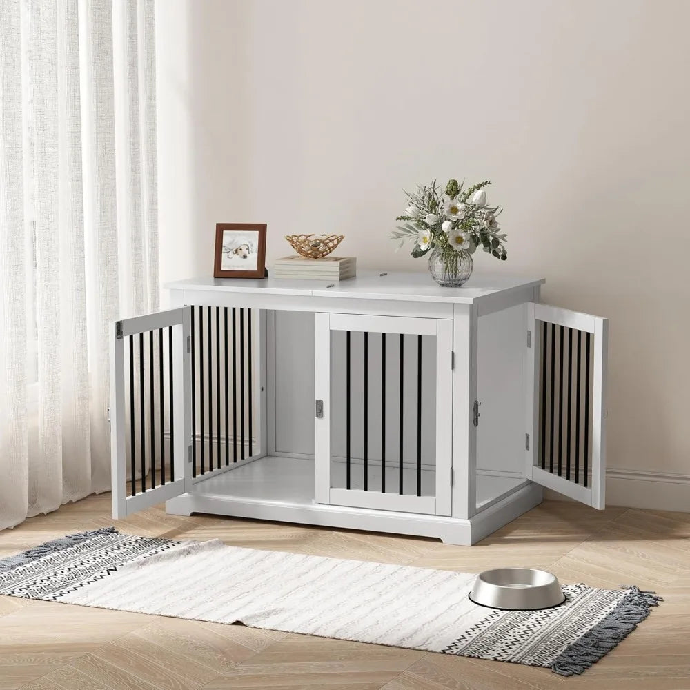 Furniture Style Dog Crate with Cushion, Dog Kennel Medium, Pet Crates, Dog Cage for Small and Medium Dogs