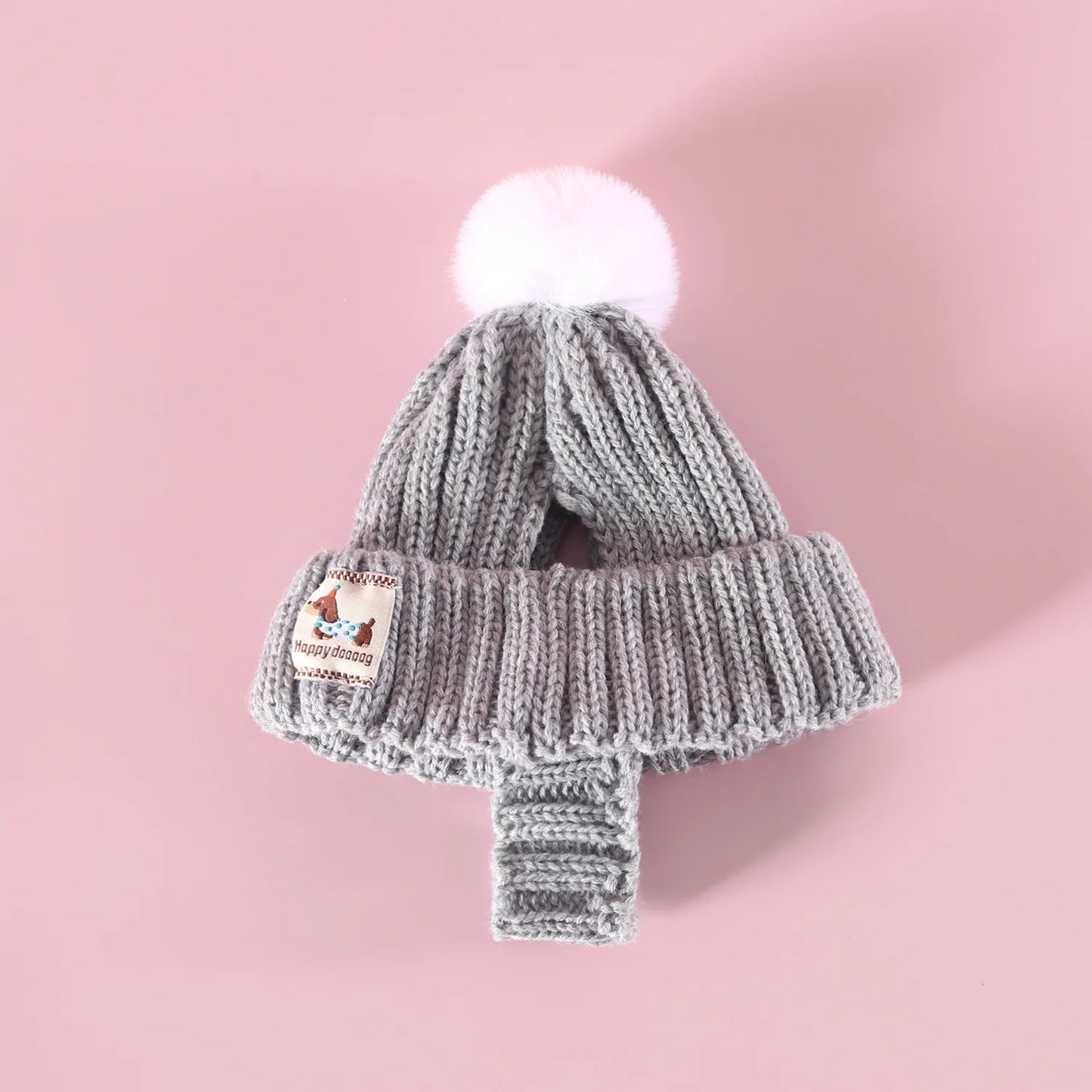 Winter Pet Dog Knitted Hat Ear Exposed Headgear Windproof Fashion Cat Headband Autumn And Winter Fur Ball Pet Dress Up Supplies