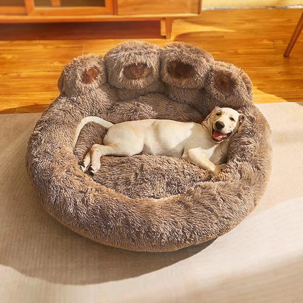 Fluffy Dog Bed Winter Kennel Accessories Pet Products Large Dogs Beds Bedding Sofa Basket Small Mat Cats Big Cushion Puppy