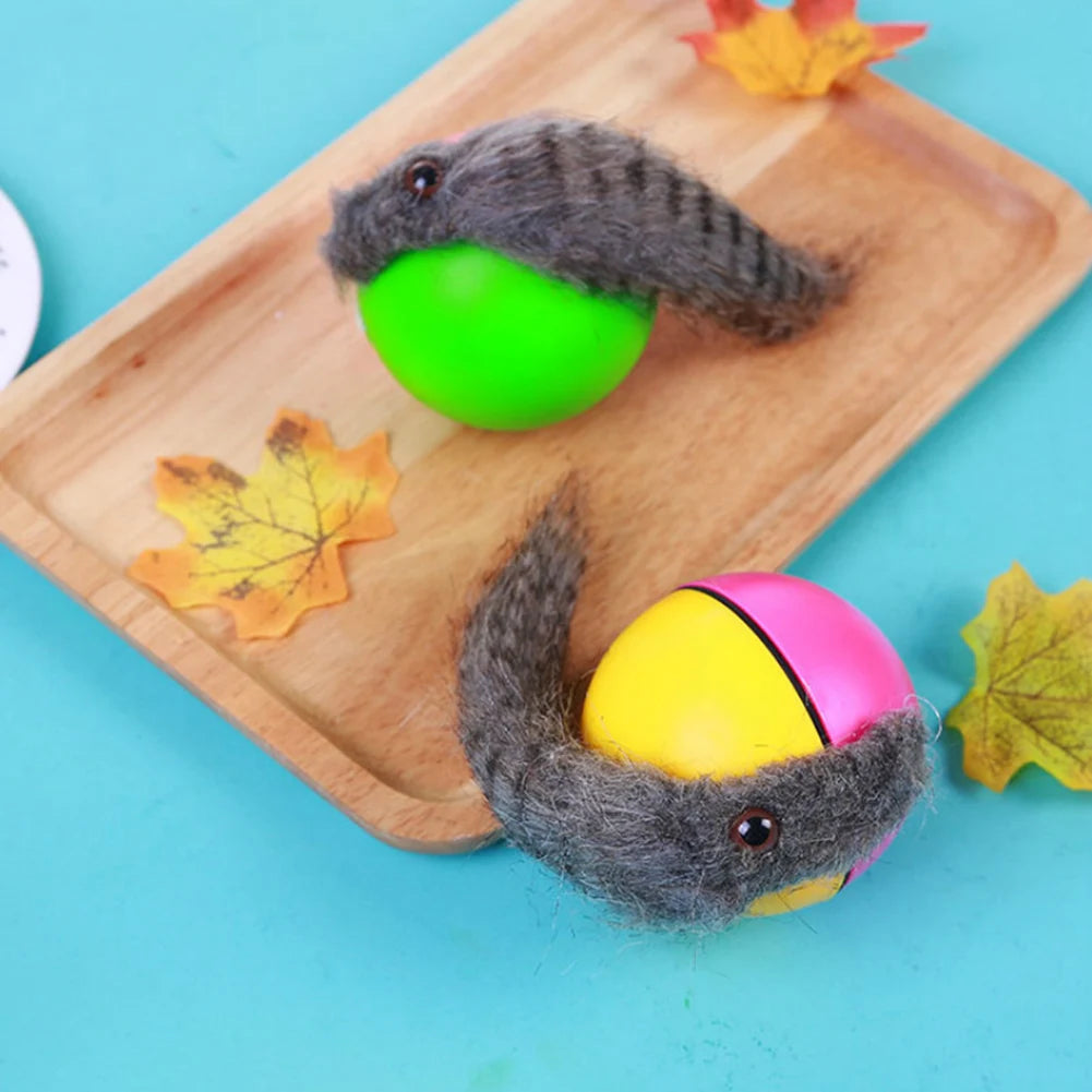 Electric Beaver Weasel Rolling Ball Pet Dog Cat Interactive Chasing Toys Random