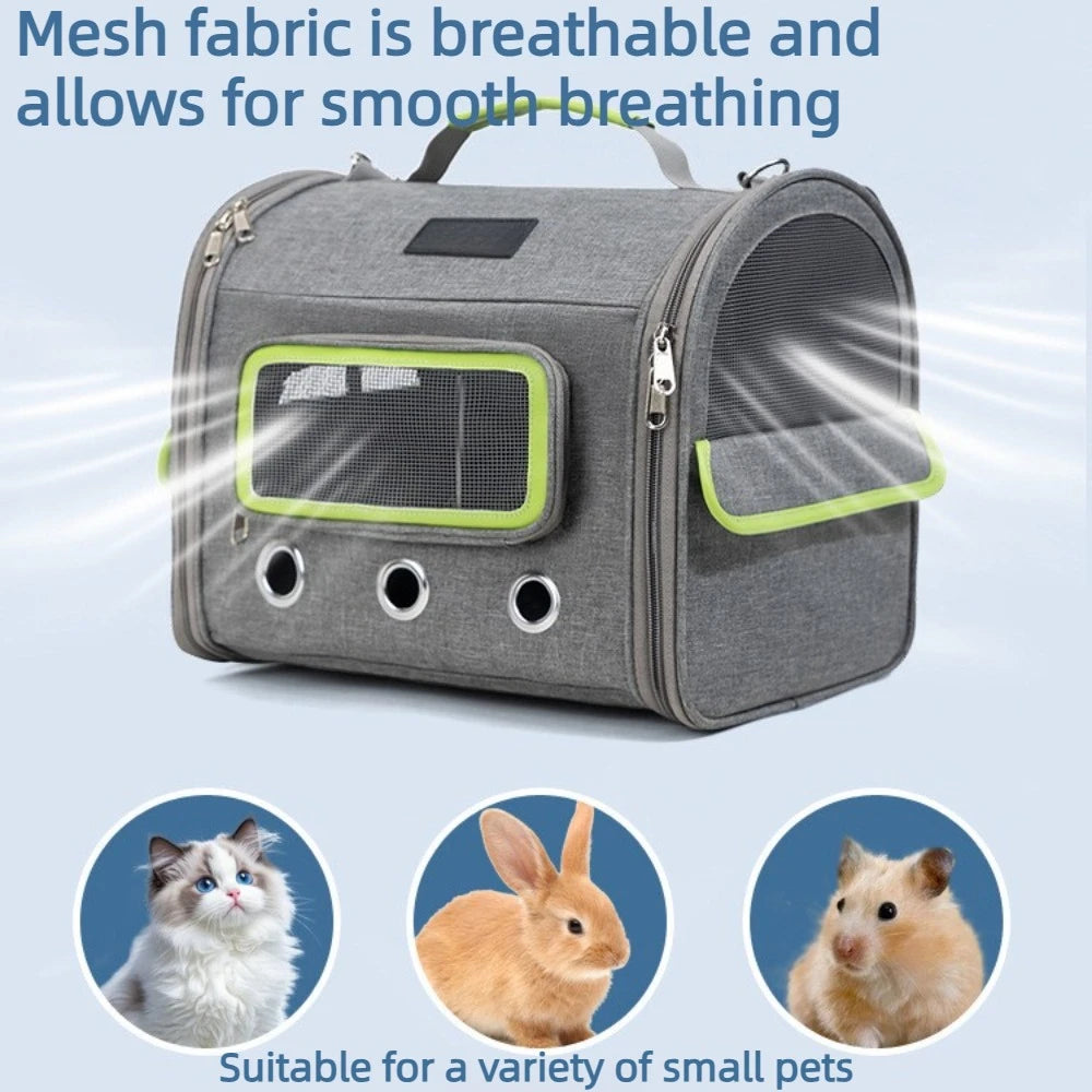 Multifunctional Pet Carrier Bag Portable Breathable Rabbit Outing Tote Shoulder Crossbody for Small Pets