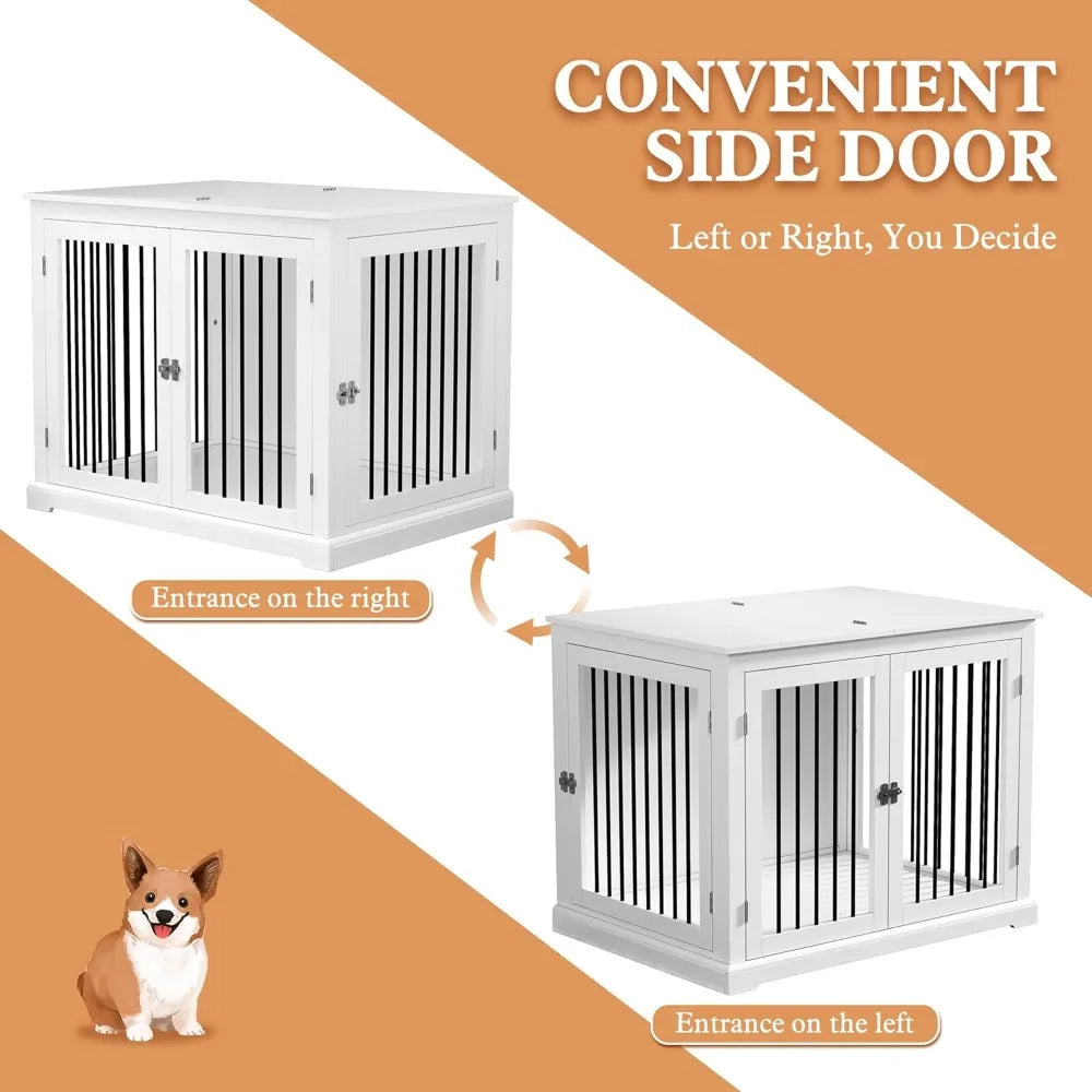 Furniture Style Dog Crate with Cushion, Dog Kennel Medium, Pet Crates, Dog Cage for Small and Medium Dogs