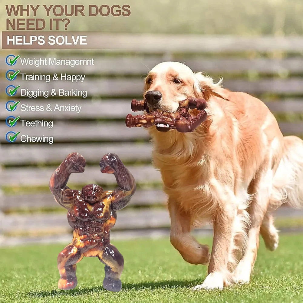 Gorilla Dog Toy Dog Teeth Grinding Toy Bite-resistant  Dog Toy Interactive Dog Toy for Medium/Large Dogs