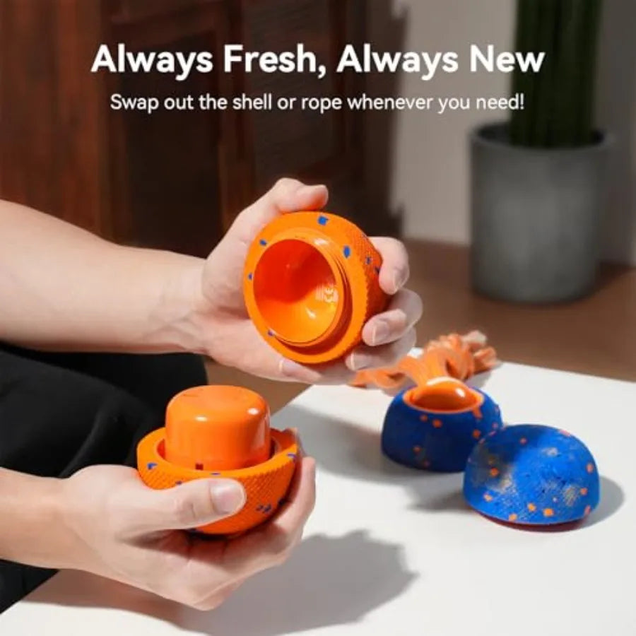 Smart Interactive Dog Toy Wicked Ball Rolly Automatic Moving Bouncing Rotating E-TPU Material with Rope Barks Sound Active Roll