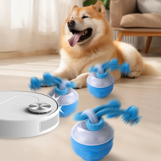 Interactive Dog Toys Ball Electric Rolling Ball with Rope Automatic Bouncing Ball 3 Modes Motion Activate Cat Toy Pet Supplies