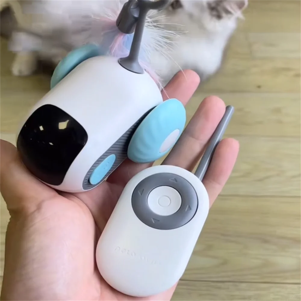 Remote Control Interactive Cat Toy Intelligent Automatic Electric Smart Sports Self-moving Balance Interactive Car Cat Toys