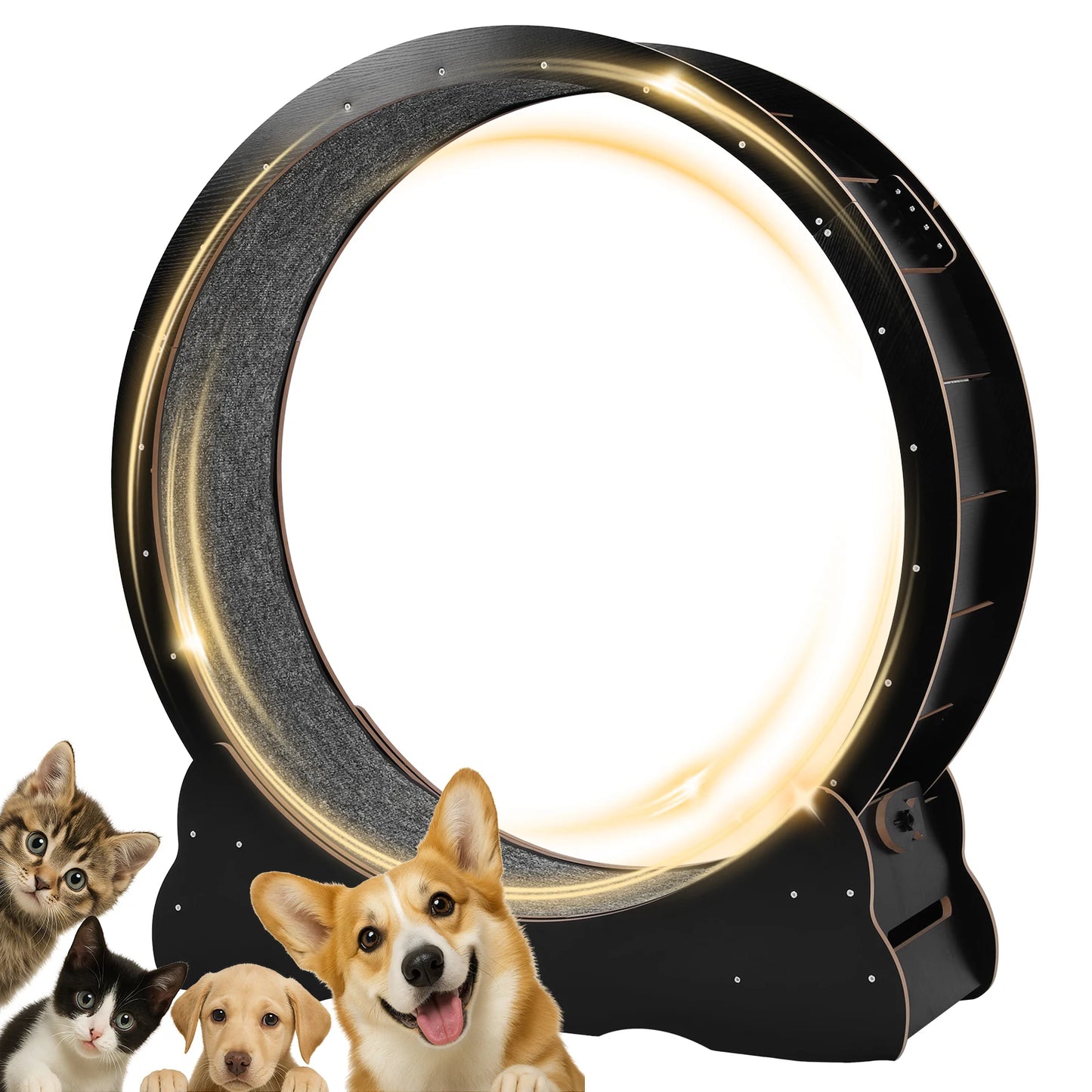 Cat Exercise Wheel 43 Inch Large Cat Running Treadmill Wheel Fitness Roller Cat Climbing Frame for Cats Fitness Weight Loss