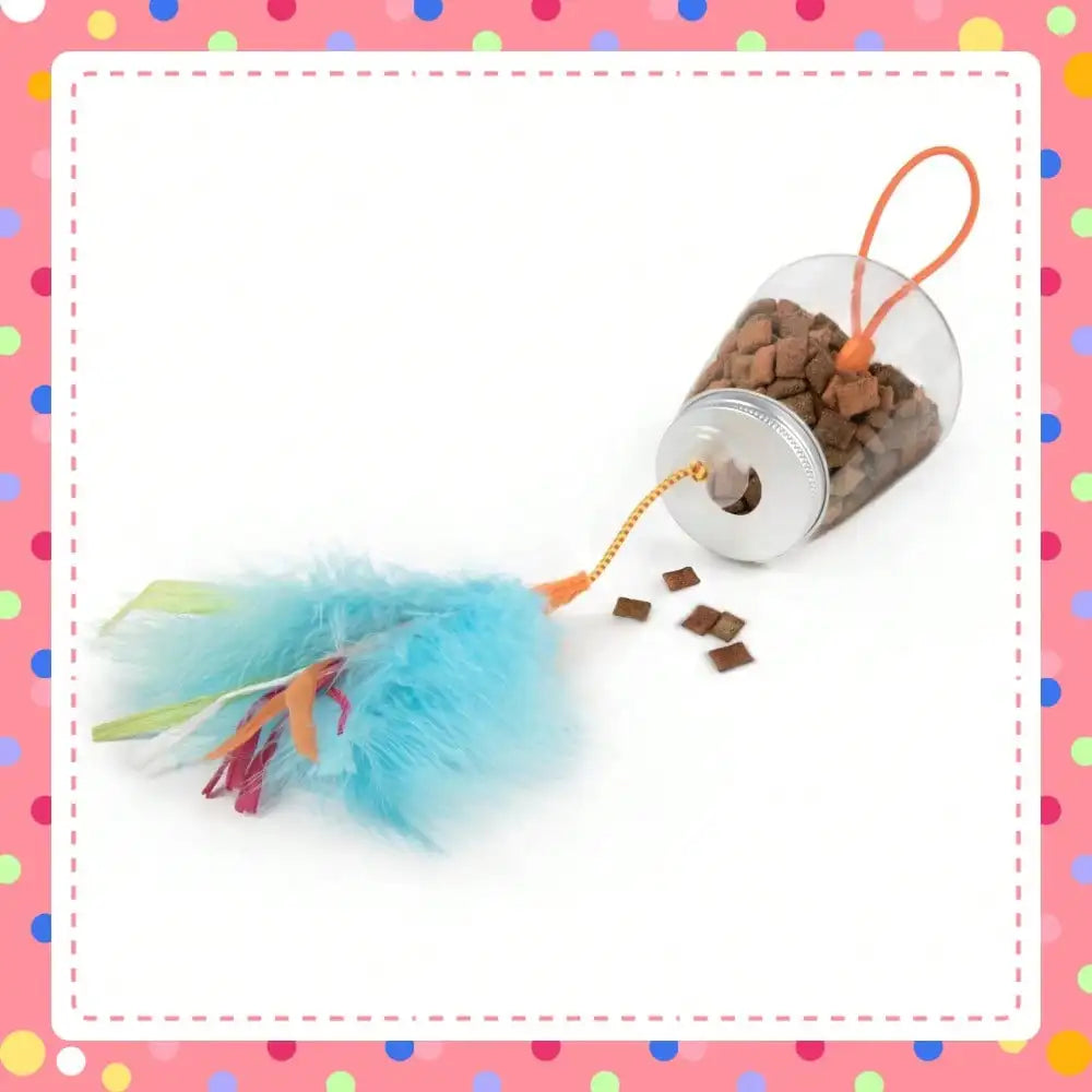 Treat Teaser – Interactive Cat Toy for Prey Play & Treat Dispensing, Multi-Color, Medium