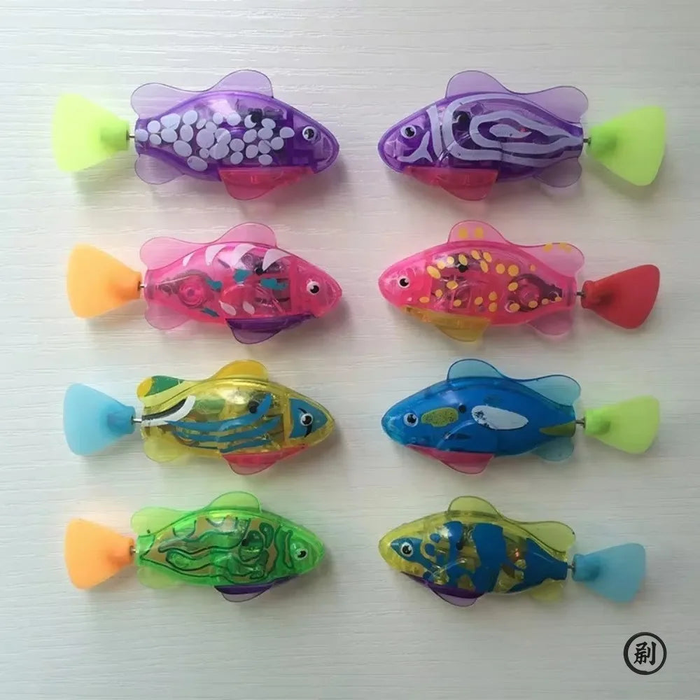 Cat Toy LED Inductive Interactive Swimming Robot Fish Toys Glowing Electric Fishs Stimulate Kitten Hunting Instinct Pet Products