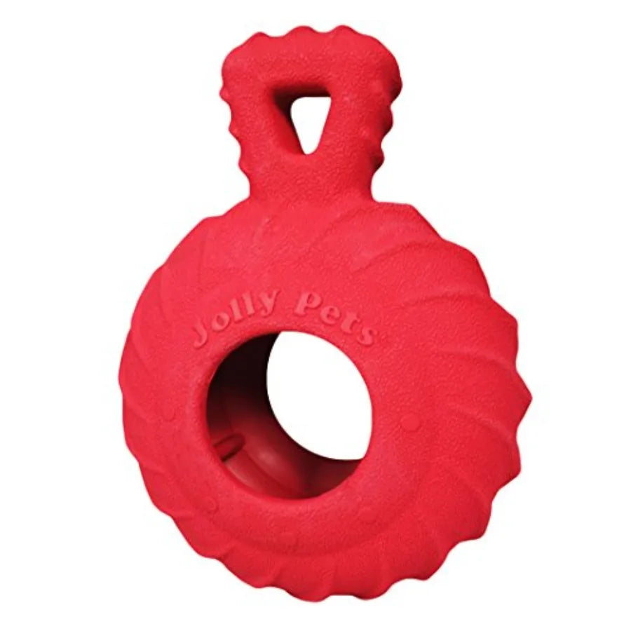 Tree Tugger for Dog Green Tuff Treader Dog Toy with Handle 6 Inches Red Model JTR23 All Breed Sizes-xq