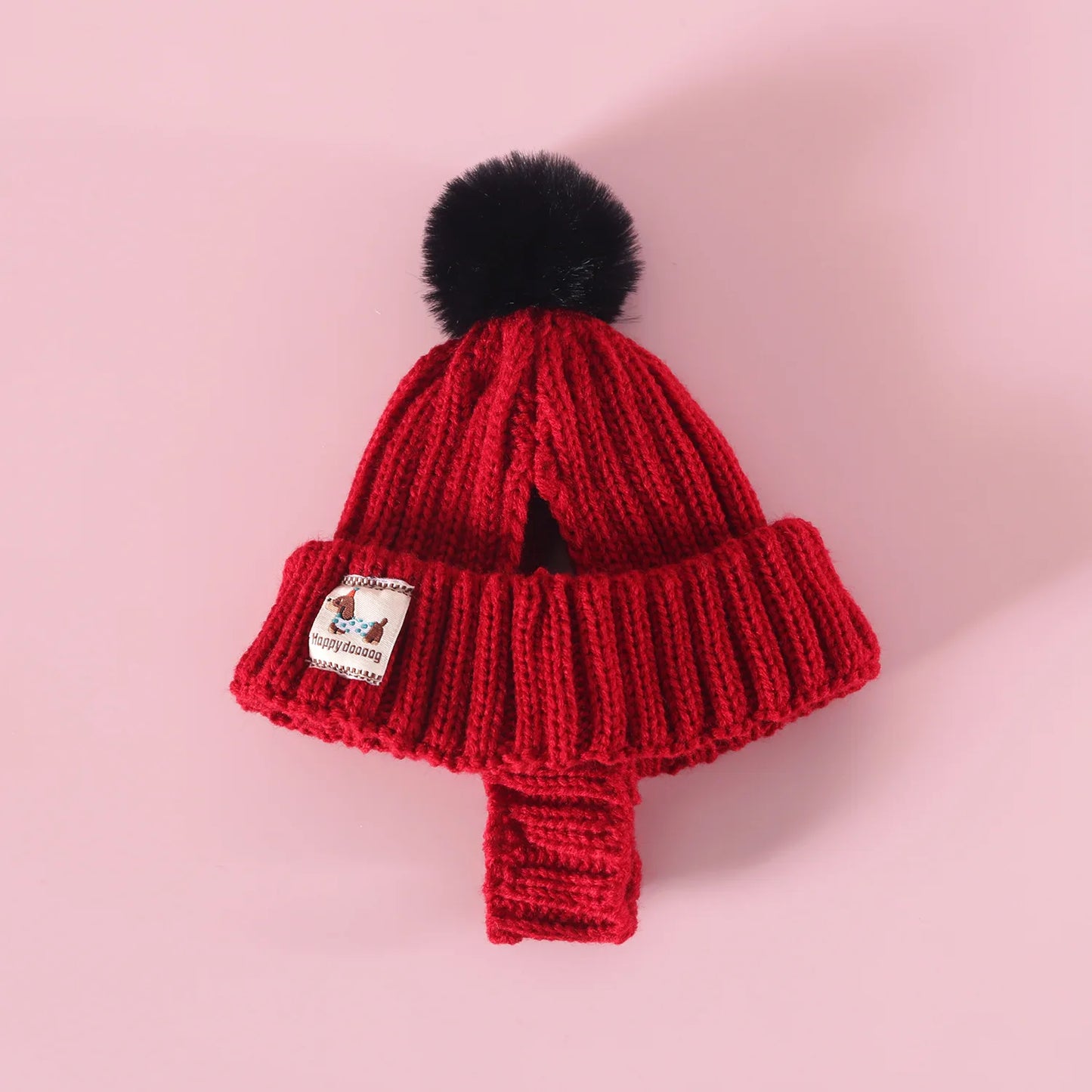 Winter Pet Dog Knitted Hat Ear Exposed Headgear Windproof Fashion Cat Headband Autumn And Winter Fur Ball Pet Dress Up Supplies